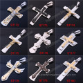 Simple Mens Metal Stainless Steel Cross Cross Black Cross Pendant Necklace Designs (IO-st000000)